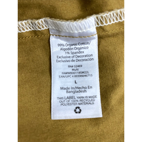 Free Assemby Shorts Womens‎ Large Brown Elastic Waist Rope Tie Slash Pockets - Picture 4 of 9